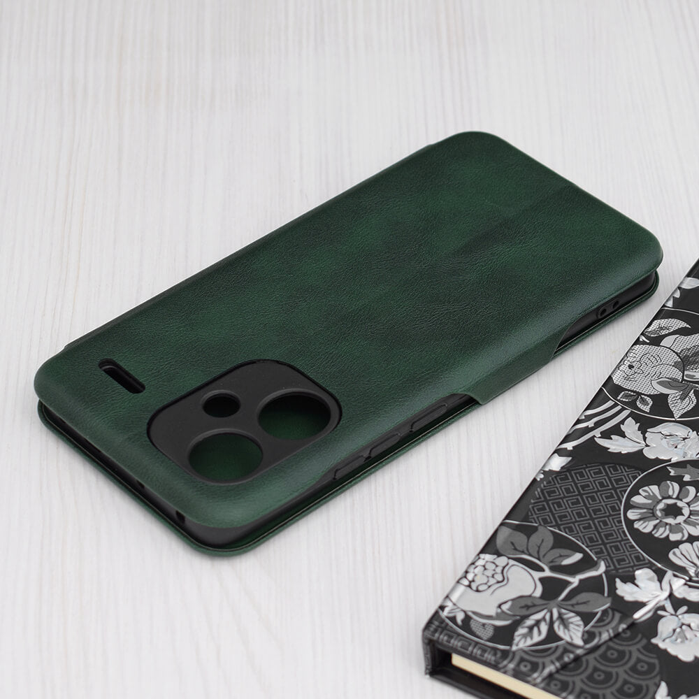 Techsuit Xiaomi Redmi Note 13 Pro+ 5G - Safe Wallet Plus - Θήκη Βιβλίο - Green
