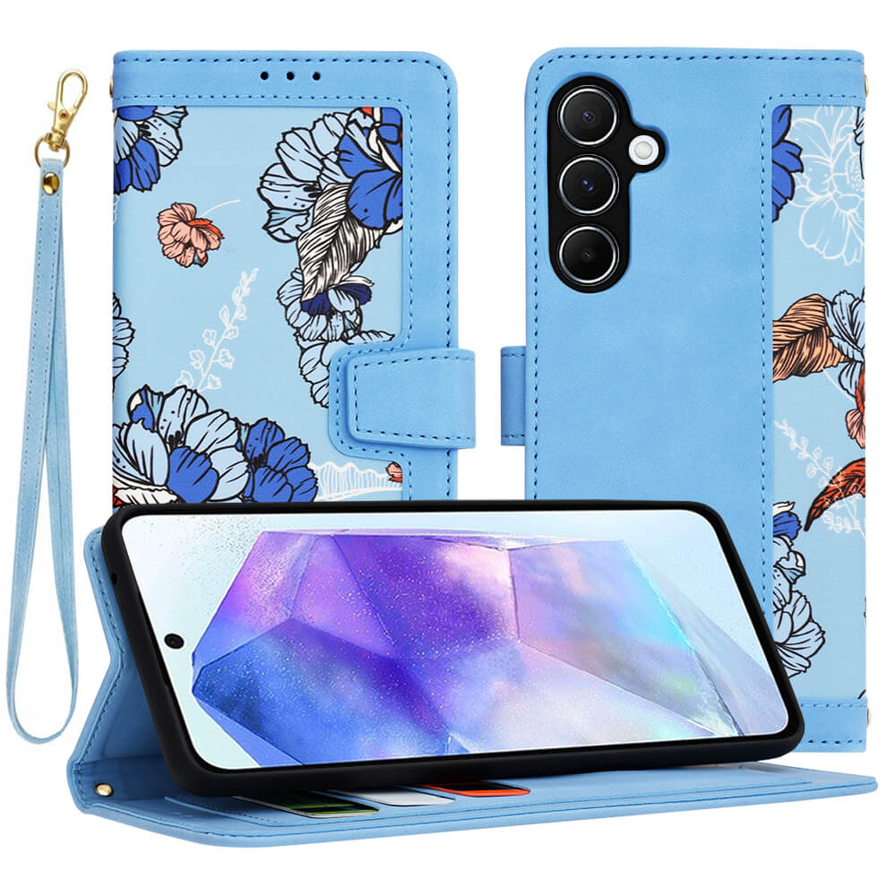 Techsuit Samsung Galaxy A55 5G - FlipCraft - Θήκη Πορτοφόλι από Δερματίνη - Vibrant Blue