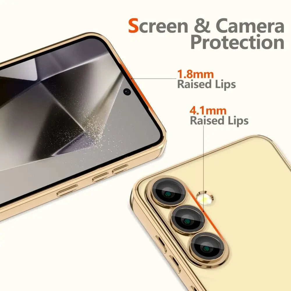 Tech-Protect Samsung Galaxy S25 Edge MagFlex Θήκη Σιλικόνης TPU με MagSafe - Διάφανη / Shiny Gold