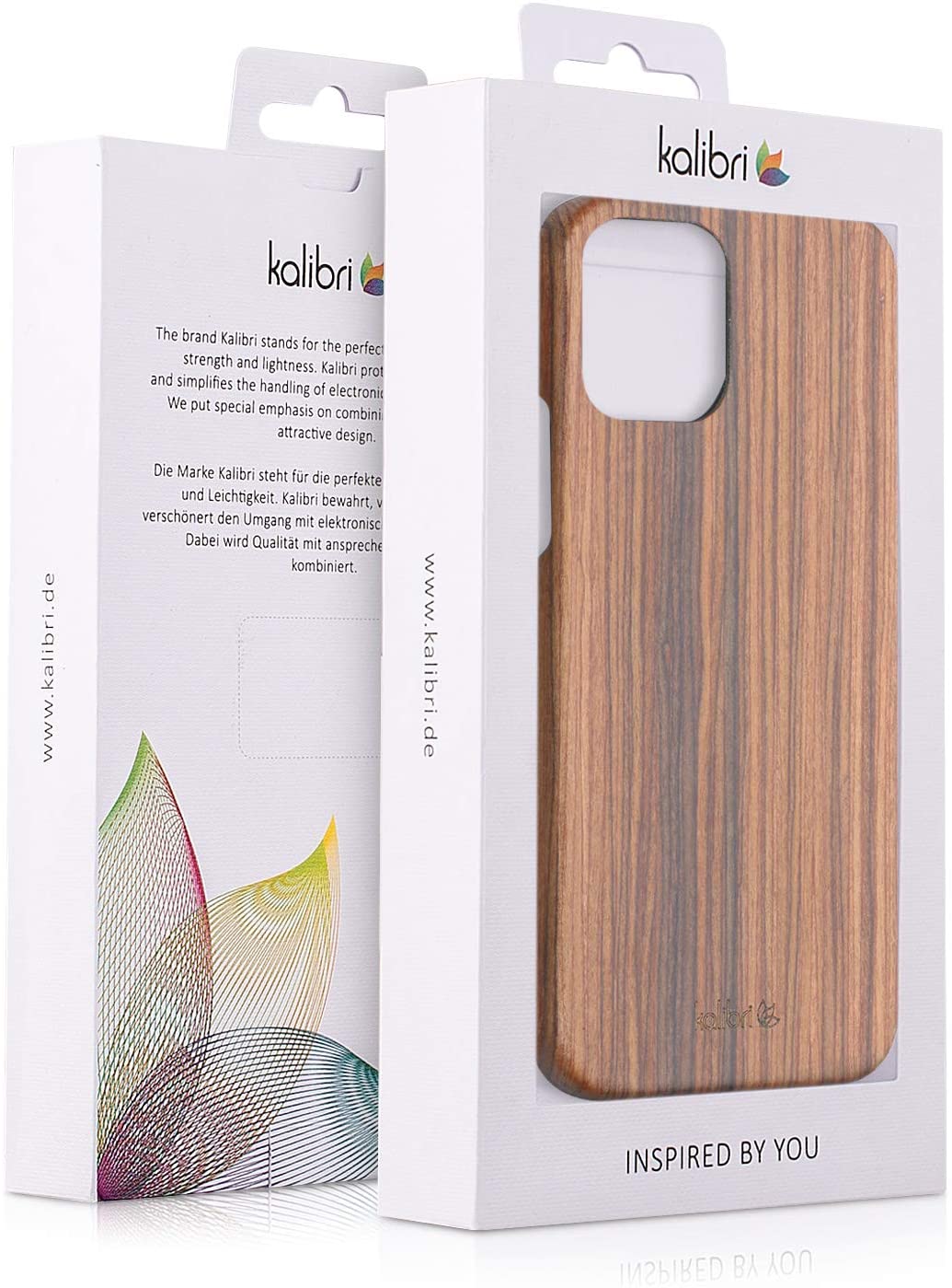 Kalibri iPhone 12 / iPhone 12 Pro Σκληρή Θήκη από Φυσικό Ξύλο - Brown - 53047.05