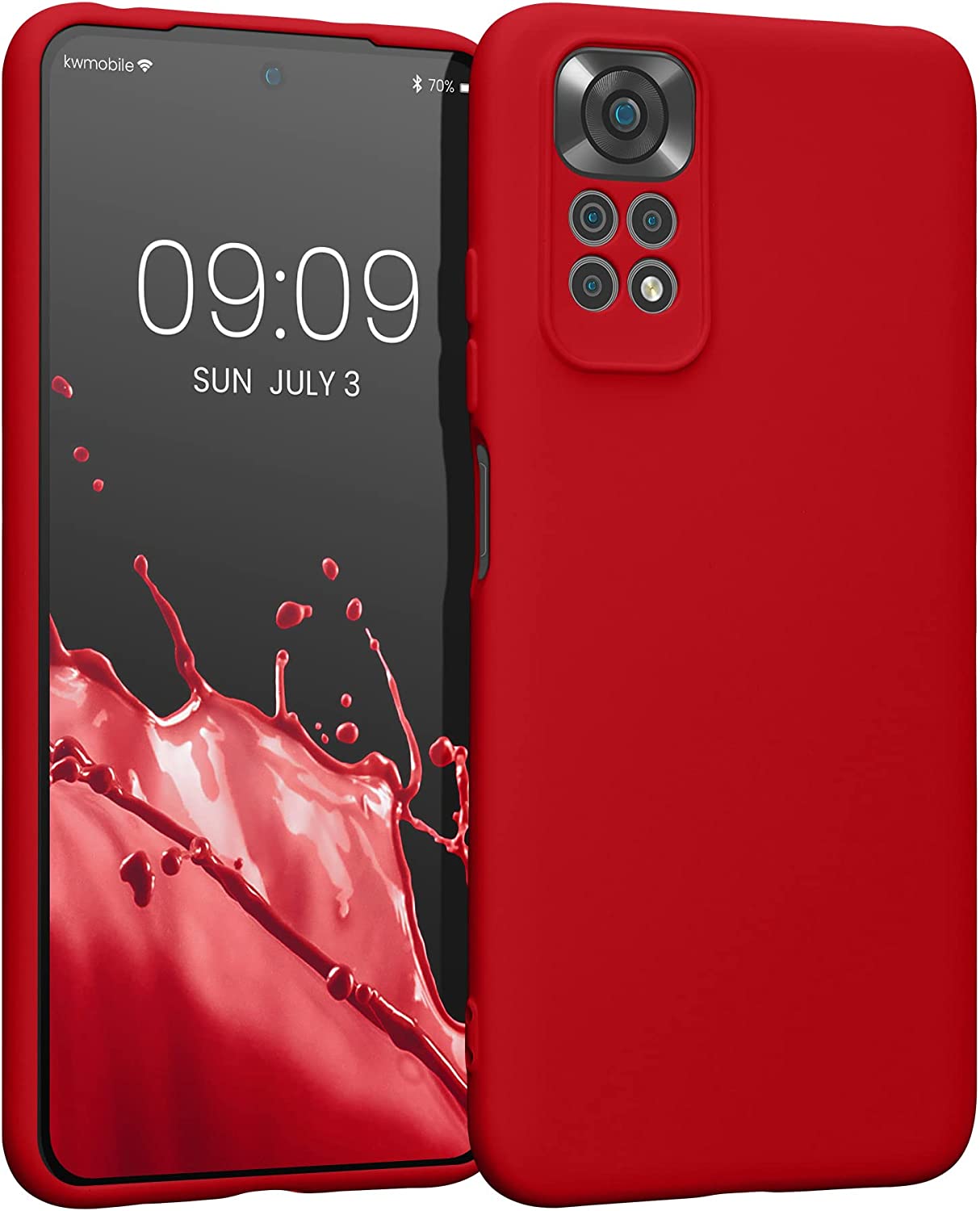 KW Xiaomi Redmi Note 11 / Redmi Note 11S Θήκη Σιλικόνης Rubberized TPU - Sweet Cherry - 57918.229