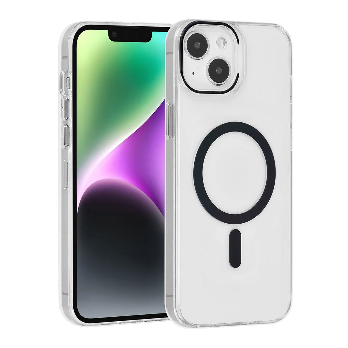 Tuniq iPhone 15 Plus / 14 Plus - MagSafe Σκληρή Θήκη με Πλαίσιο Σιλικόνης - Διάφανη / Μαύρη