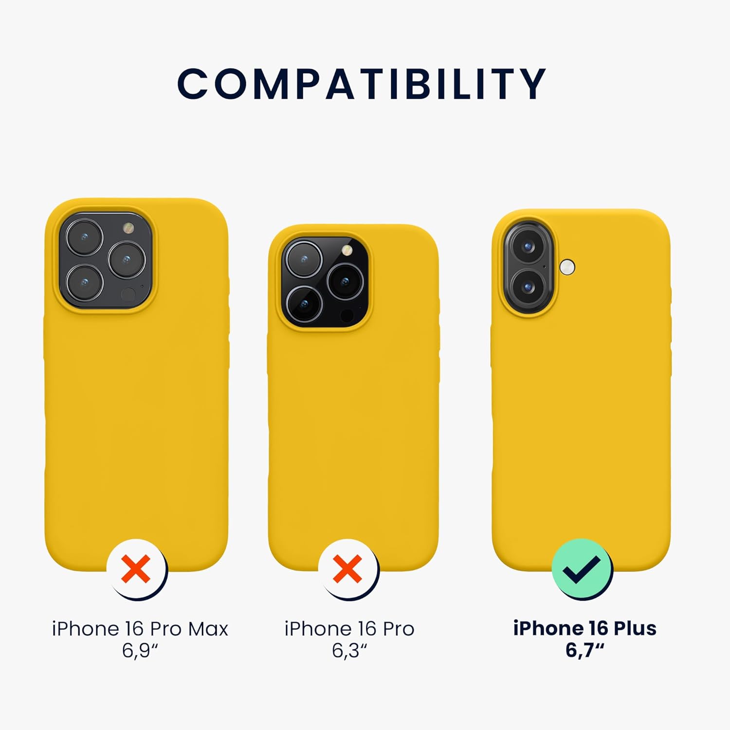 KW iPhone 16 Plus Θήκη Σιλικόνης Rubberized TPU - Bright Yellow