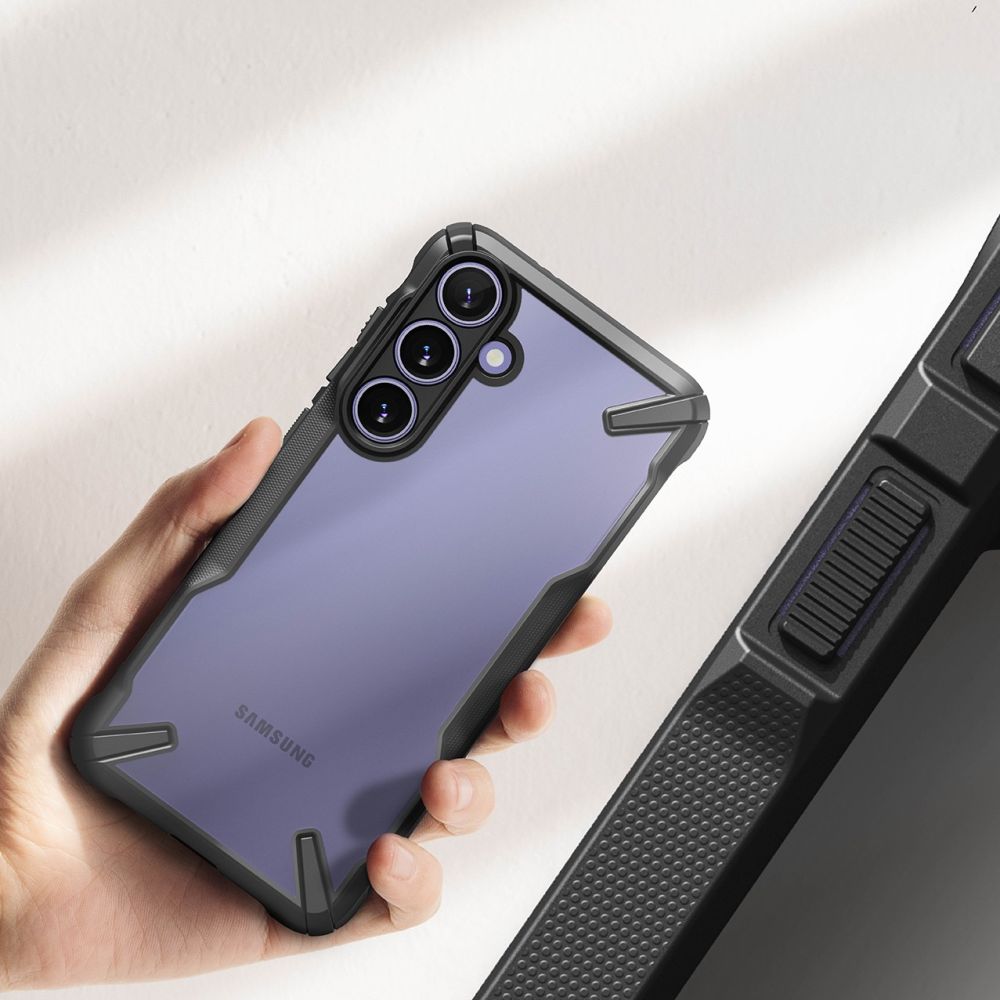 Ringke Samsung Galaxy S24+ Fusion X Σκληρή Θήκη με Πλαίσιο Σιλικόνης - Black - Διάφανη