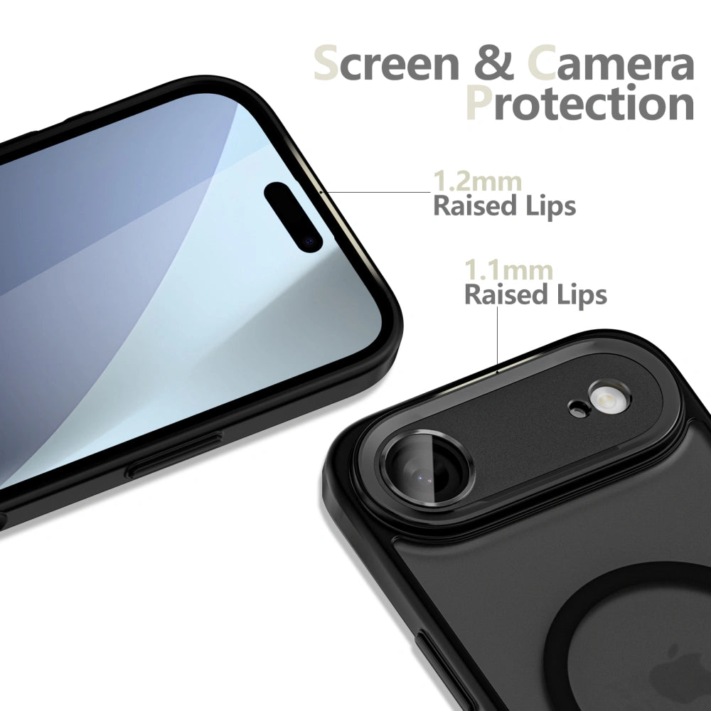 Tech-Protect iPhone Air - MagCam MagSafe - Σκληρή Θήκη με Πλαίσιο Σιλικόνης και Προστασία Κάμερας - Matte Black