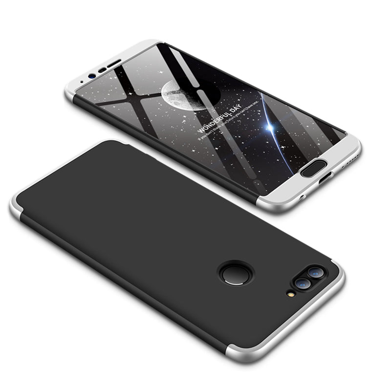 GKK Honor View 10 Θήκη 360 Full Body - Black / Silver