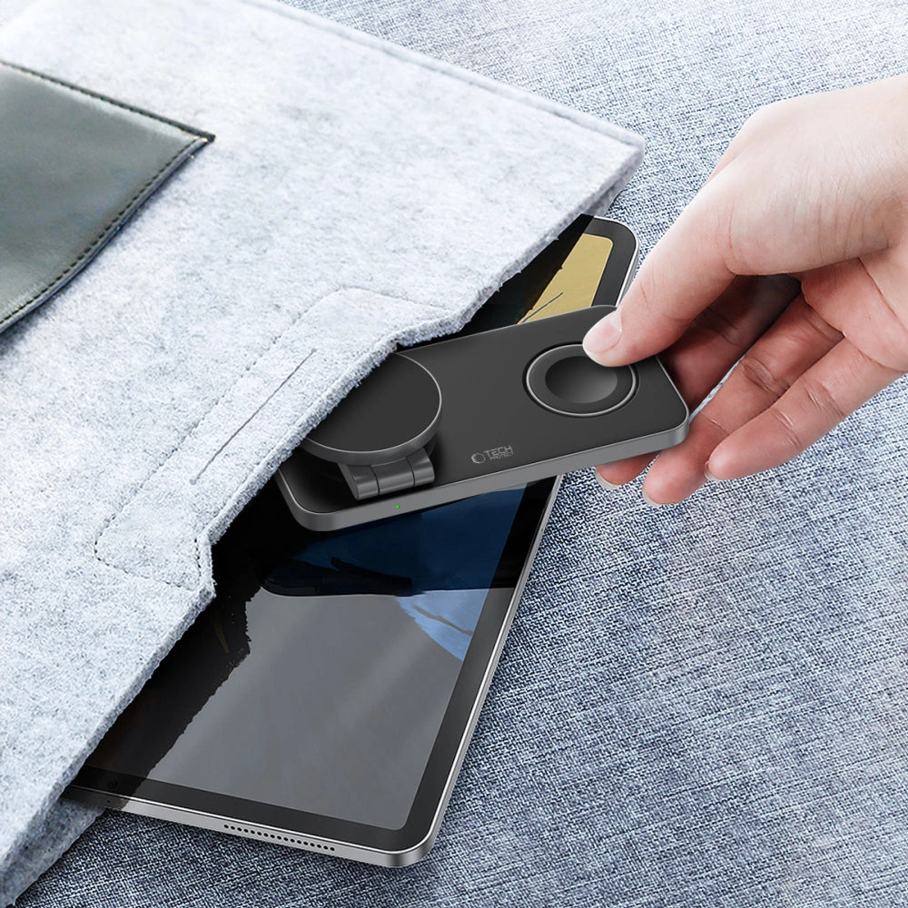 Tech-Protect QI15W-A47 3in1 Ασύρματος Μαγνητικός Φορτιστής MagSafe - Black