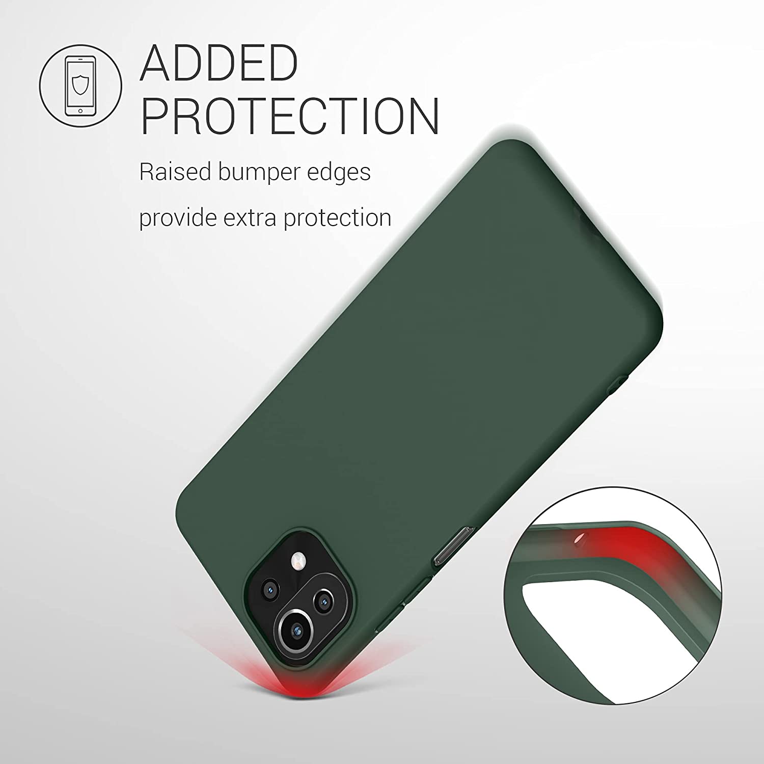 KW Xiaomi Mi 11 Lite / Mi 11 Lite 5G Θήκη Σιλικόνης TPU - Moss Green - 54726.169