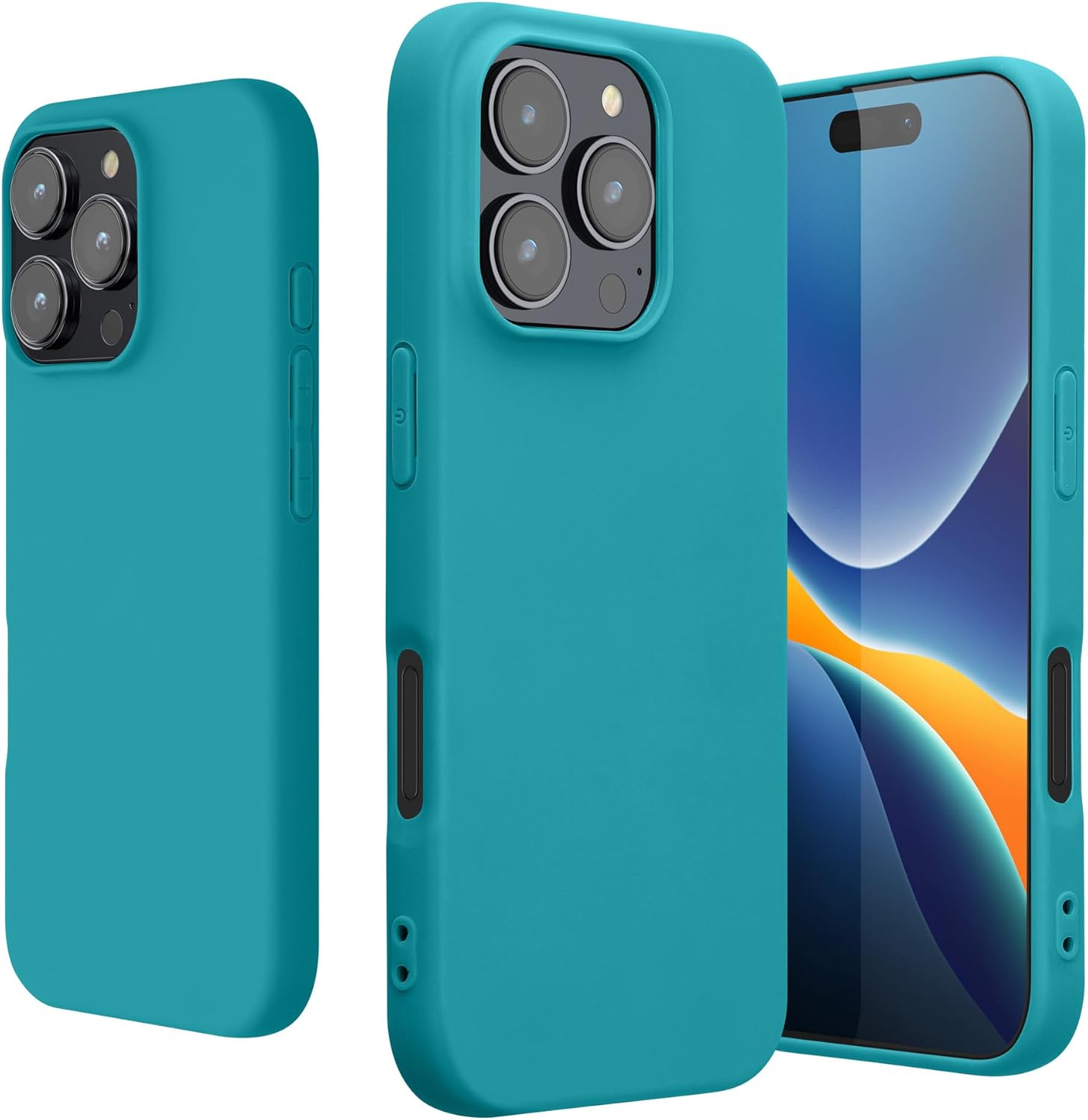 KW iPhone 16 Pro Λεπτή Θήκη Σιλικόνης TPU - Matte Petrol