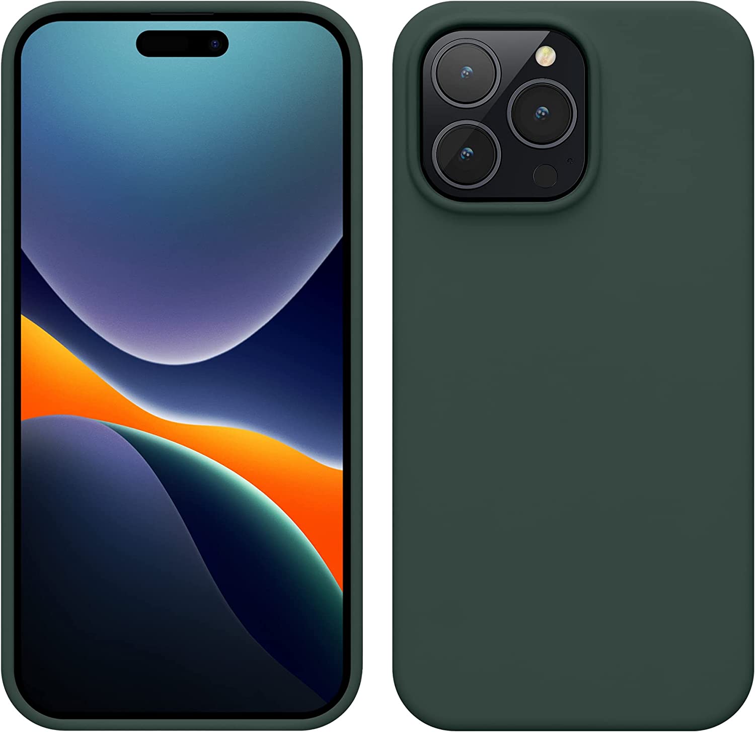 KW iPhone 14 Pro Max Θήκη Σιλικόνης Rubberized TPU - Blue Green - 59074.171