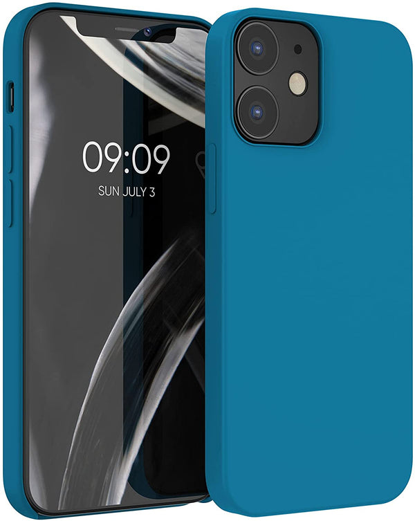 KW iPhone 12 / iPhone 12 Pro Θήκη Σιλικόνης Rubber TPU - Caribbean Blue - 52641.224