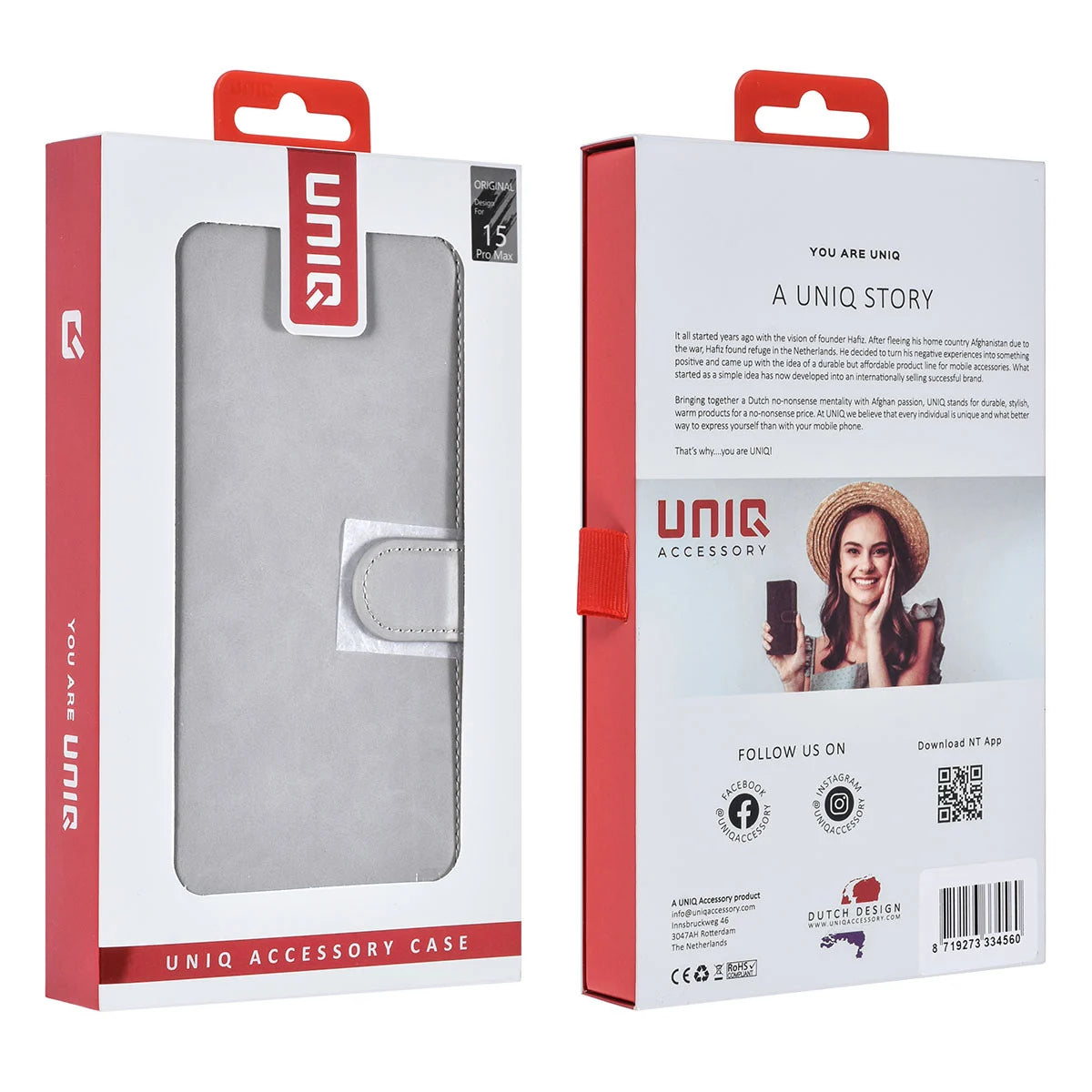 Tuniq iPhone 15 Pro Max - 2 σε 1 - Θήκη Πορτοφόλι από Δερματίνη με Αποσπώμενη Θήκη - Γκρι