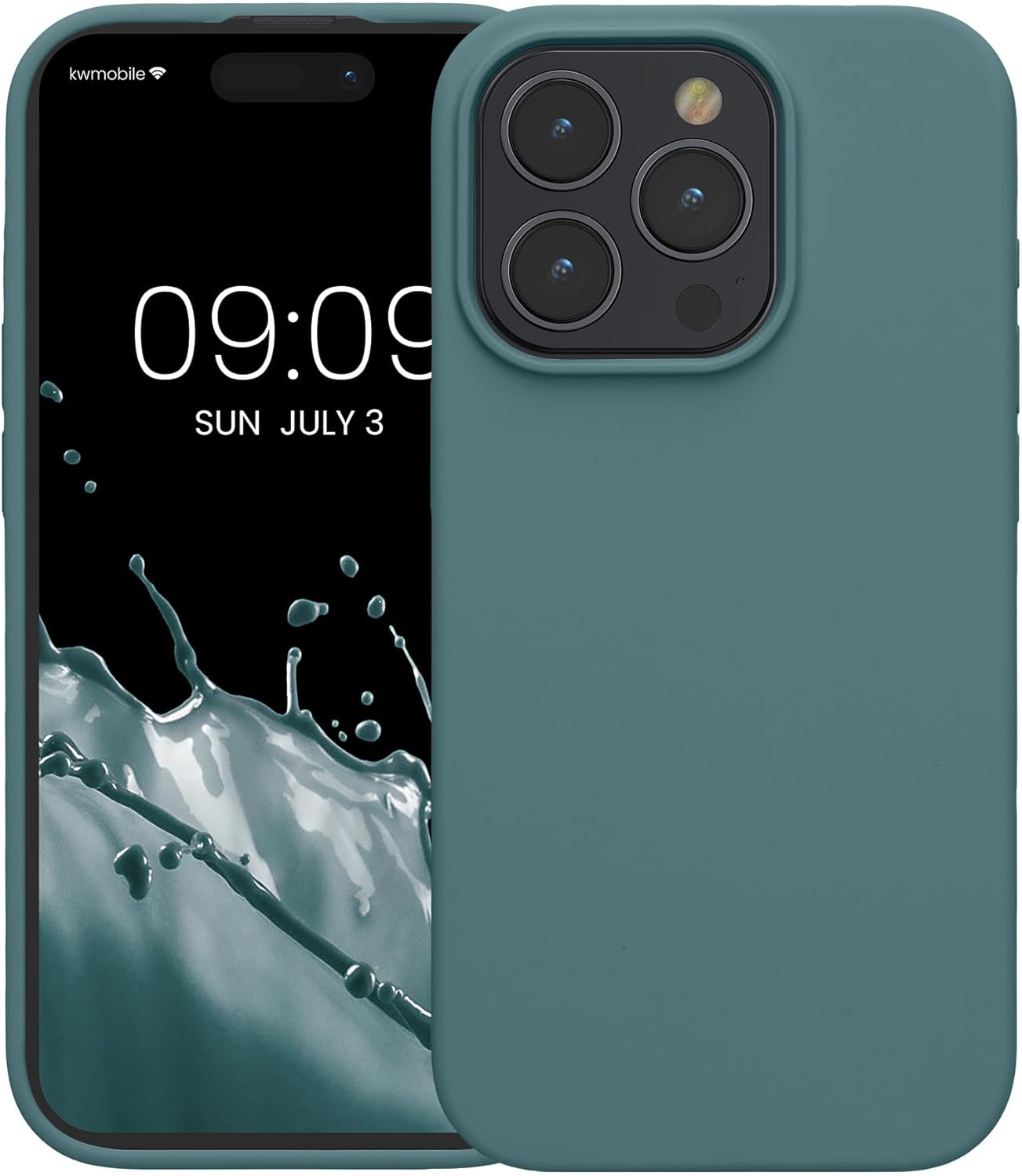 KW iPhone 15 Pro Θήκη Σιλικόνης Rubberized TPU - Arctic Night