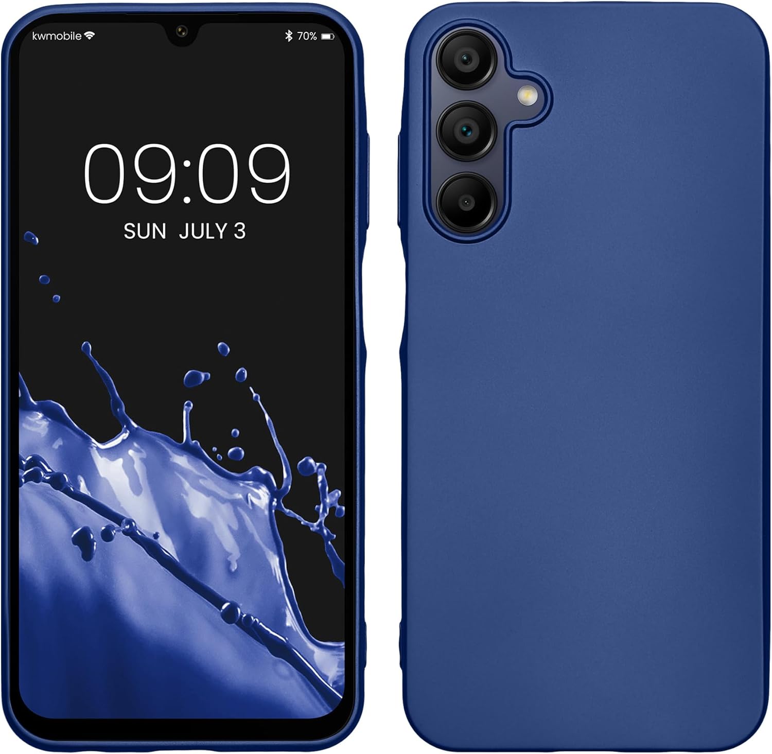 KW Samsung Galaxy A15 4G / A15 5G Θήκη Σιλικόνης TPU - Metallic Blue - KWM000021MJ002C
