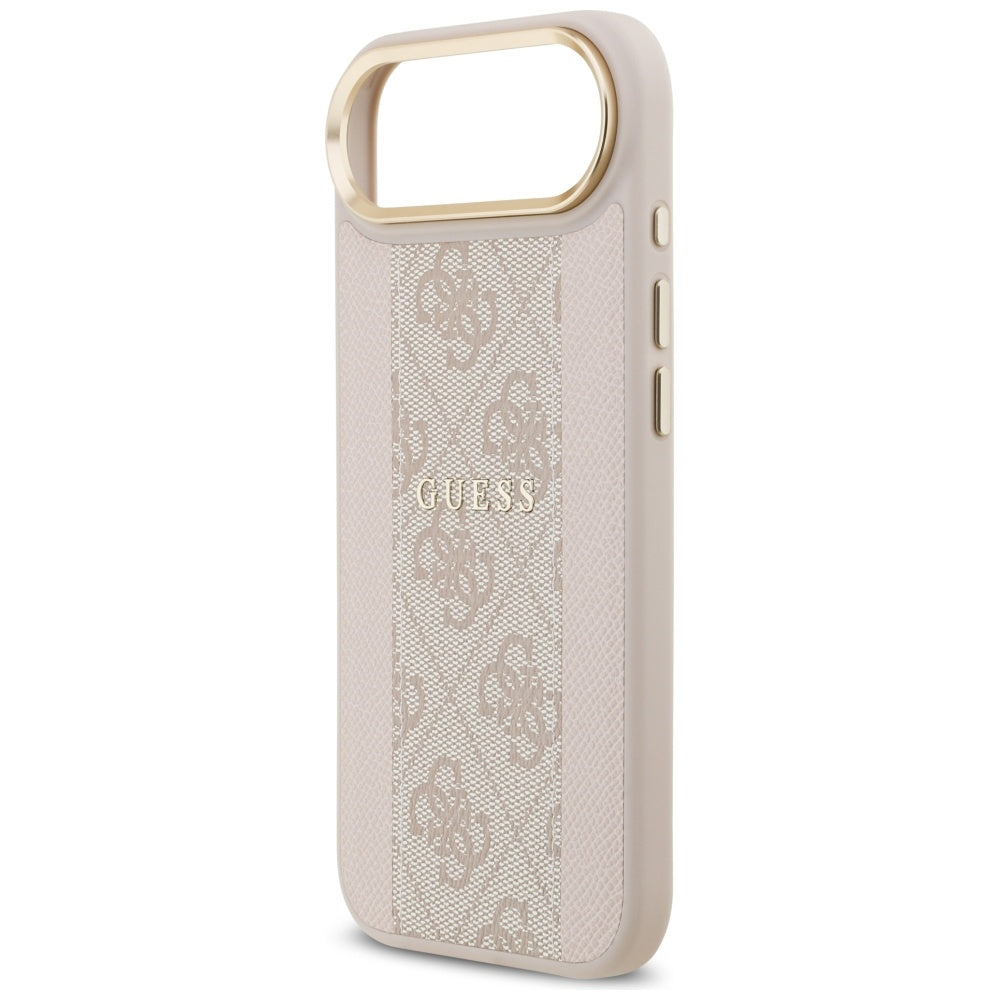 Guess iPhone Air - 4G Stripe MagSafe - Θήκη με Επένδυση Συνθετικού Δέρματος - Pink - GUHMP17MPG4SEMCP