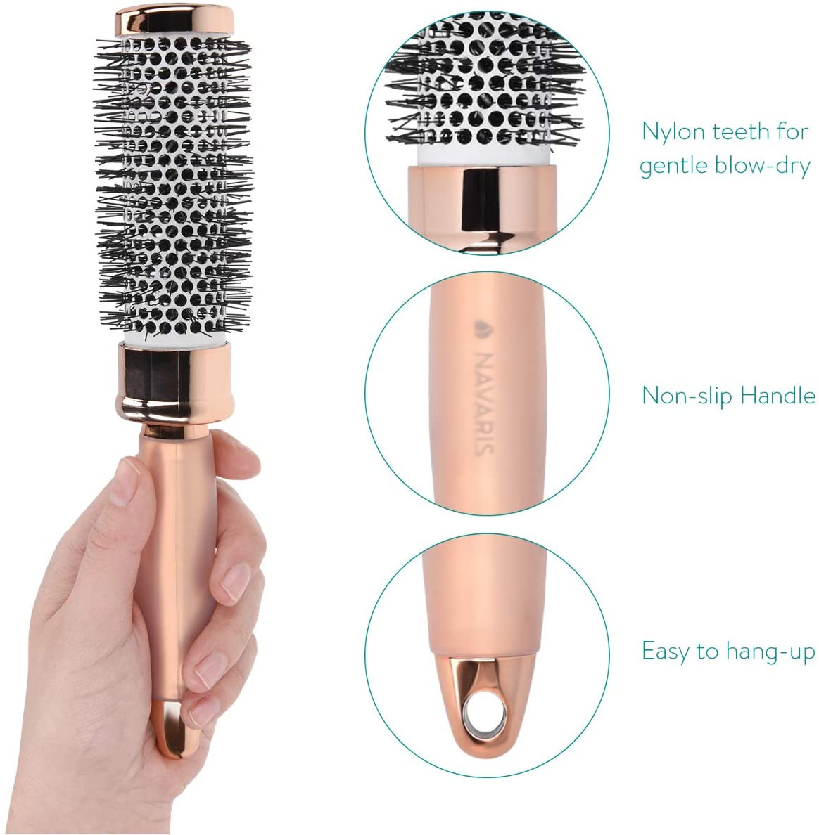 Navaris Στρόγγυλη Βούρτσα Στεγνώματος - Rose Gold - 46692.02