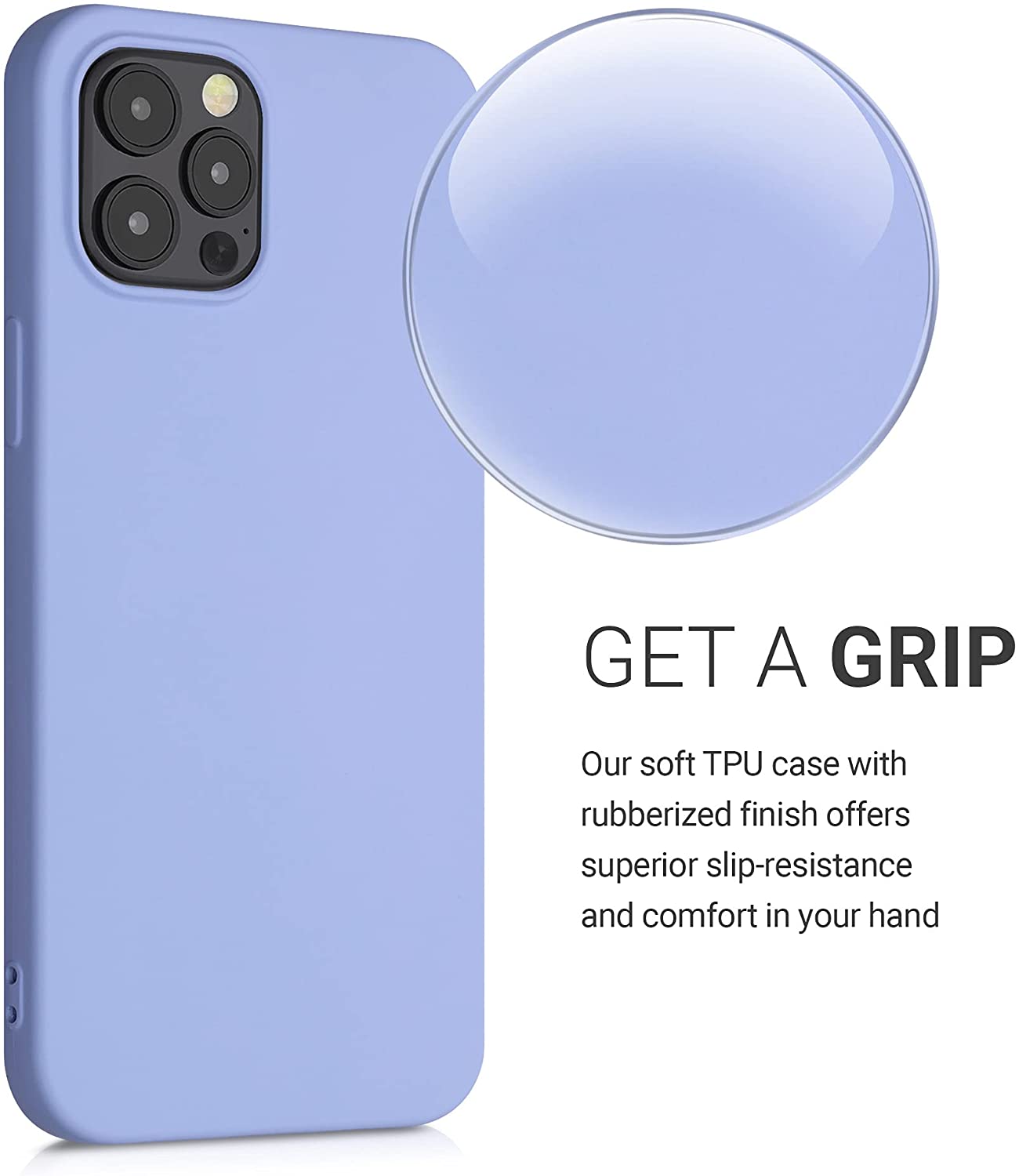 KW iPhone 12 Pro Max Θήκη Σιλικόνης Rubberized TPU - Pastel Lavender - 52714.139