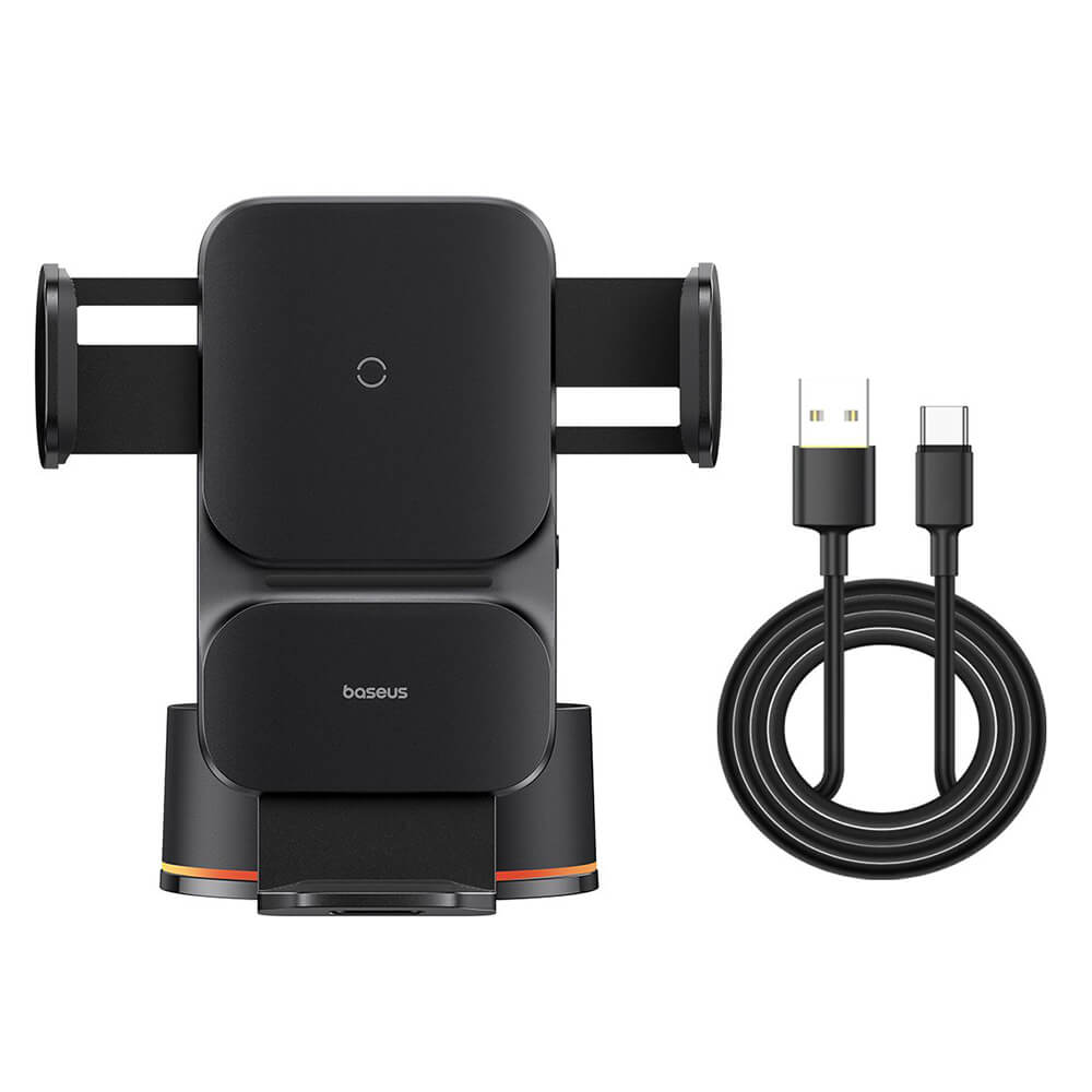 Baseus Wisdom Series Μαγνητική Βάση για το Ταμπλό του Αυτοκινήτου με Ασύρματη Φόρτιση 15W - Cluster Black