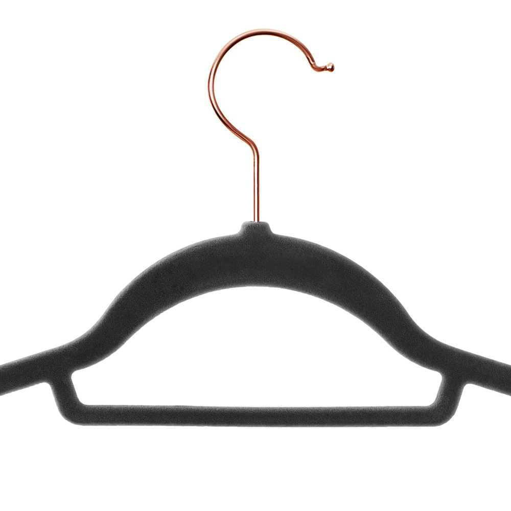 Songmics Σετ με 50 Βελούδινες Κρεμάστρες Ρούχων - Rose Gold / Black - CRF21BK50