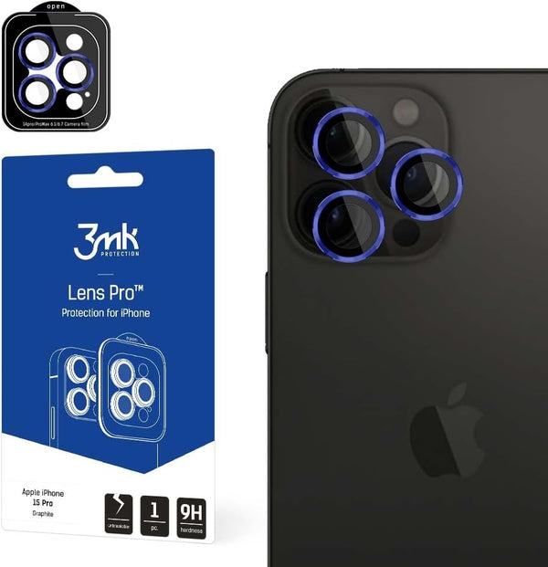 3MK iPhone 15 Pro Lens Protection Pro 9H Αντιχαρακτικό Γυαλί για την Κάμερα - Royal Blue - likebrands.gr