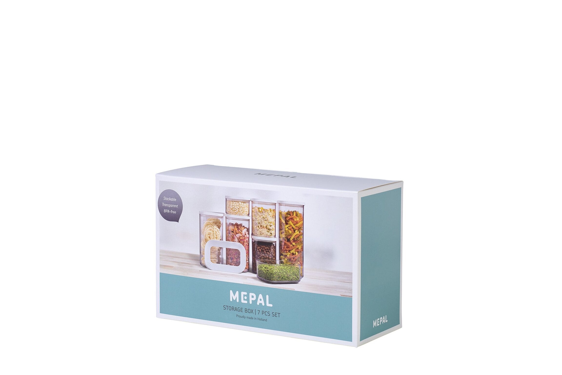 Mepal Modula Starter Σετ με 7 BPA Free Δοχεία Αποθήκευσης Τροφίμων - 2000 ml - 2 x 1500 ml - 2 x 1000 ml - 2 x 425 ml - White