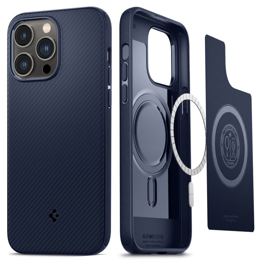 Spigen iPhone 14 Pro Max Mag Armor Σκληρή Θήκη Aramid Fiber με MagSafe - Navy Blue