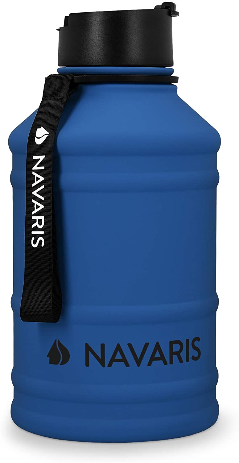 Navaris Μπουκάλι Νερού από Ανοξείδωτο Ατσάλι - BPA Free - 2.2 L - Blue - 51084.04