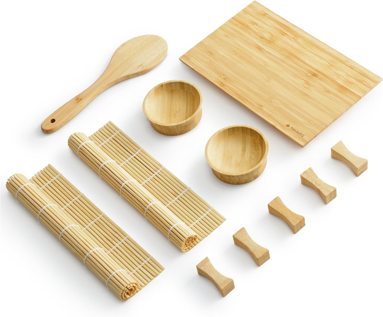 Navaris Κιτ Παρασκευής Σούσι από Μπαμπού - Σετ 16 Τεμαχίων - Natural - 60621.01