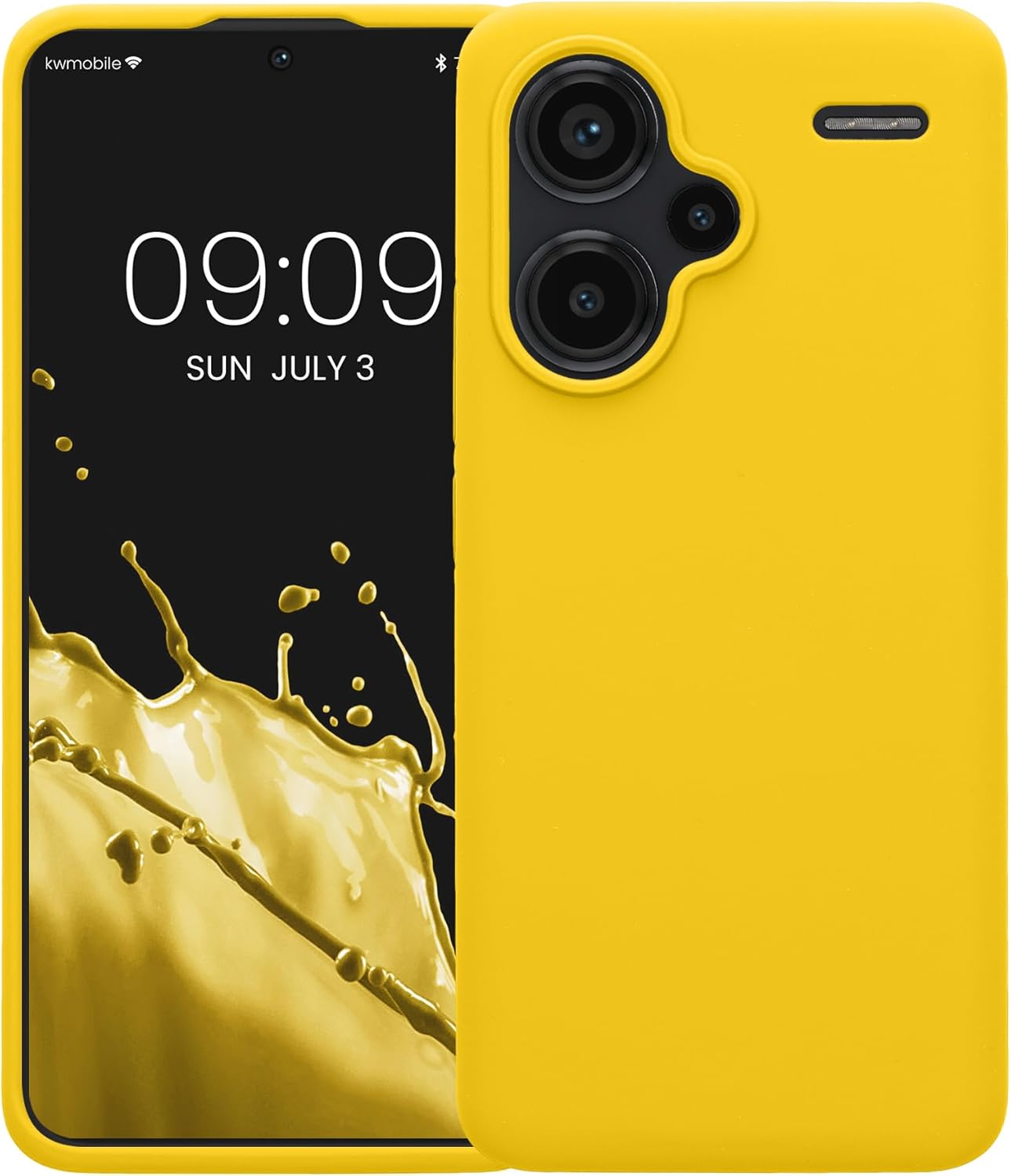 KW Xiaomi Redmi Note 13 Pro+ 5G Θήκη Σιλικόνης Rubberized TPU - Bright Yellow
