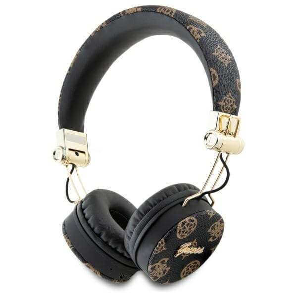 Guess Over-Ear Peony Script Round Shape - Ασύρματα Bluetooth Ακουστικά - Black