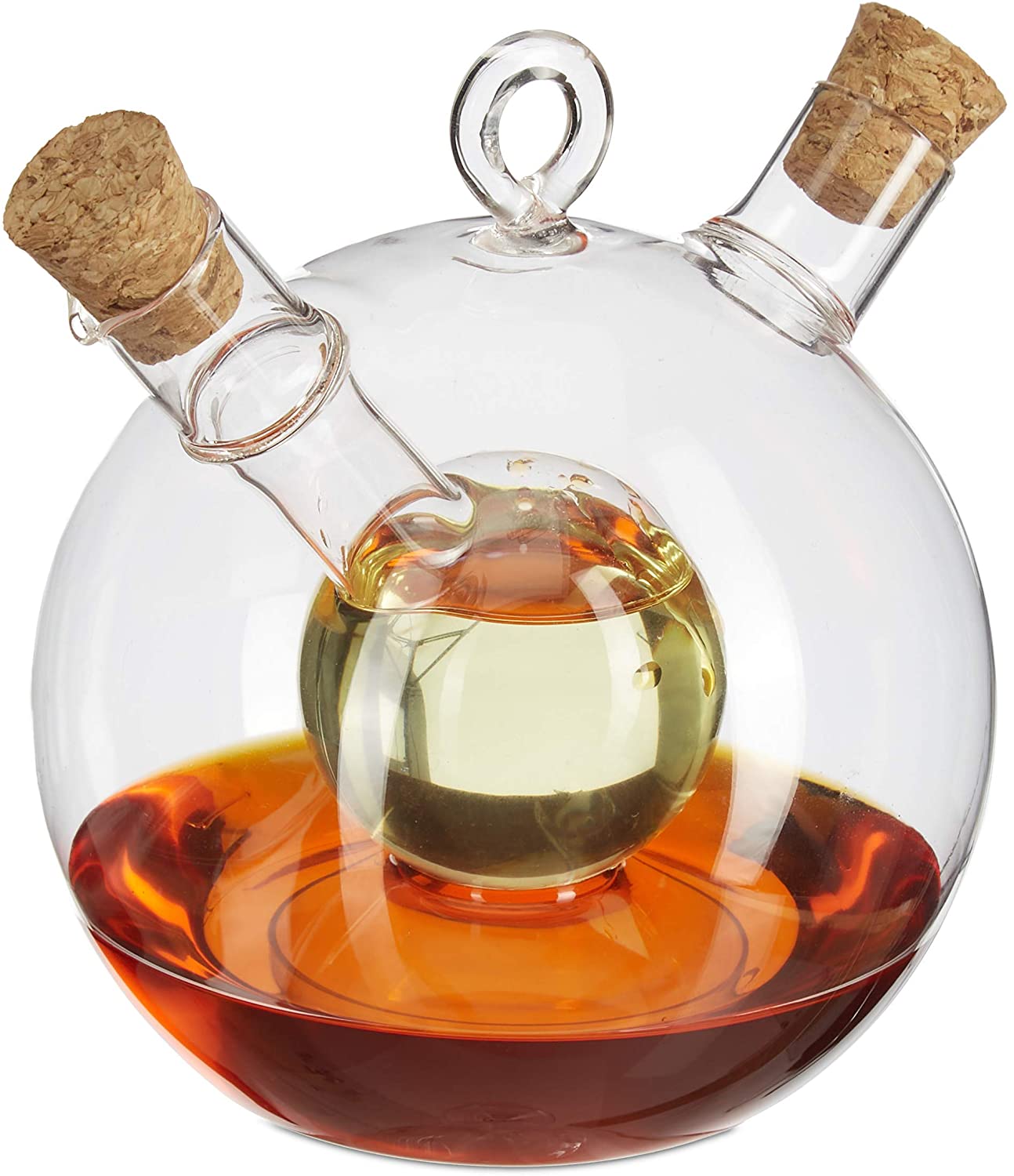 Relaxdays Γυάλινος Διανομέας για Λάδι και Ξύδι 2 σε 1 - Clear - 4052025276683