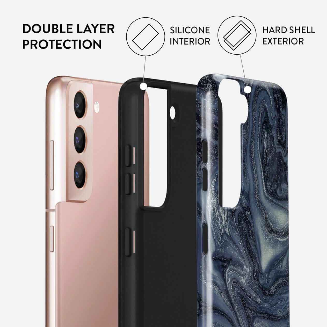 Burga Samsung Galaxy S22 Plus Fashion Tough Σκληρή Θήκη - Navy Trench