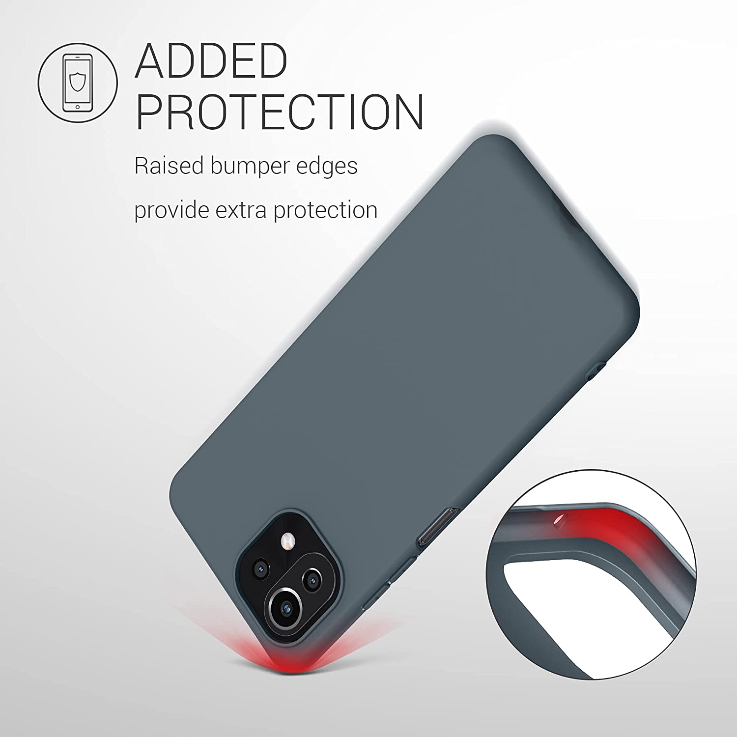 KW Xiaomi Mi 11 Lite / Mi 11 Lite 5G Θήκη Σιλικόνης TPU - Slate Grey - 54726.202