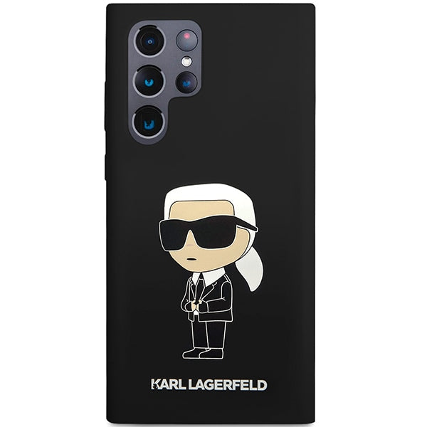 Karl Lagerfeld Samsung Galaxy S24 Ultra Silicone Ikonik Σκληρή Θήκη με Πλαίσιο Σιλικόνης - Black - KLHCS24LSNIKBCK