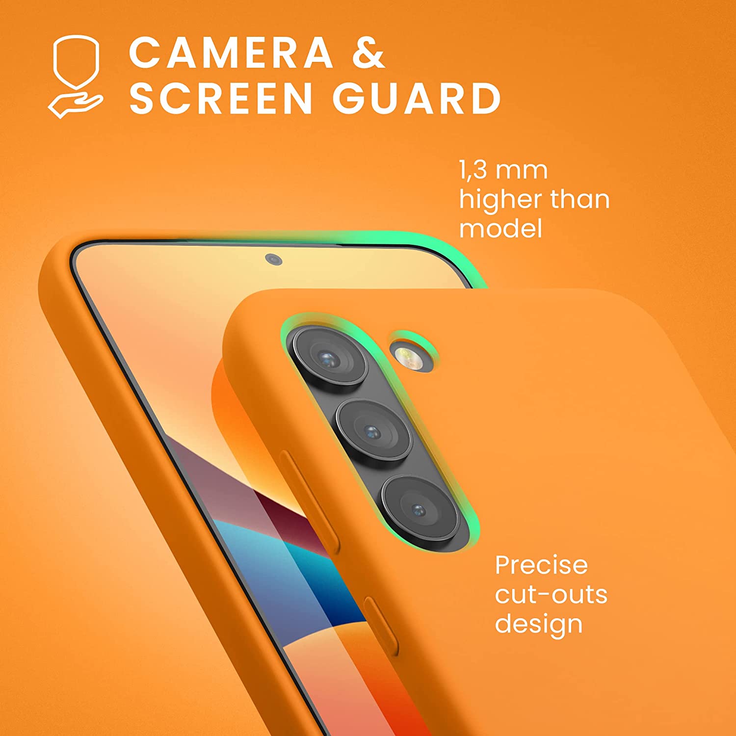 KW Samsung Galaxy S23 Plus Θήκη Σιλικόνης Rubberized TPU - Fruity Orange - 60274.150