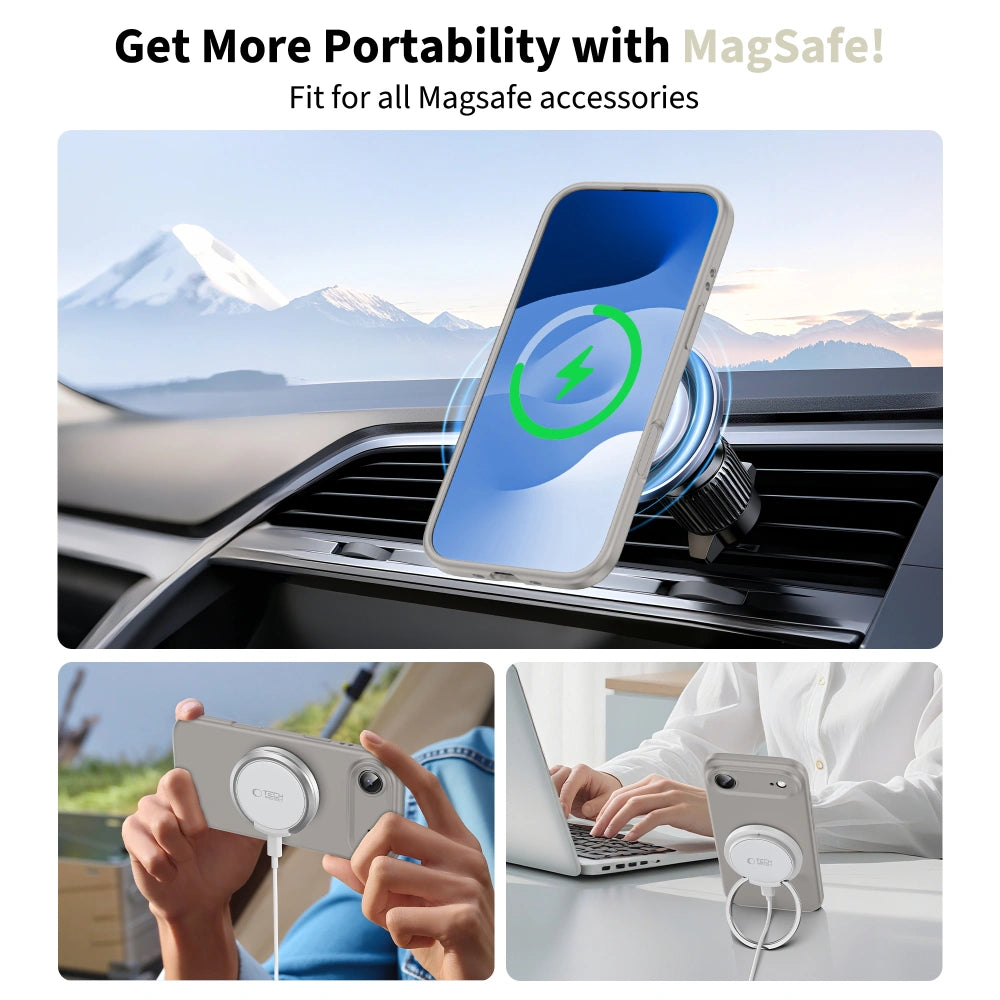 Tech-Protect iPhone Air Silicone MagSafe - Θήκη Σιλικόνης TPU - Stone Grey