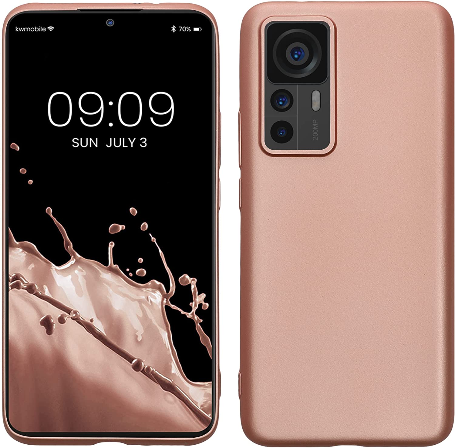 KW Xiaomi 12T / 12T Pro Θήκη Σιλικόνης TPU - Metallic Rose Gold - 60153.31