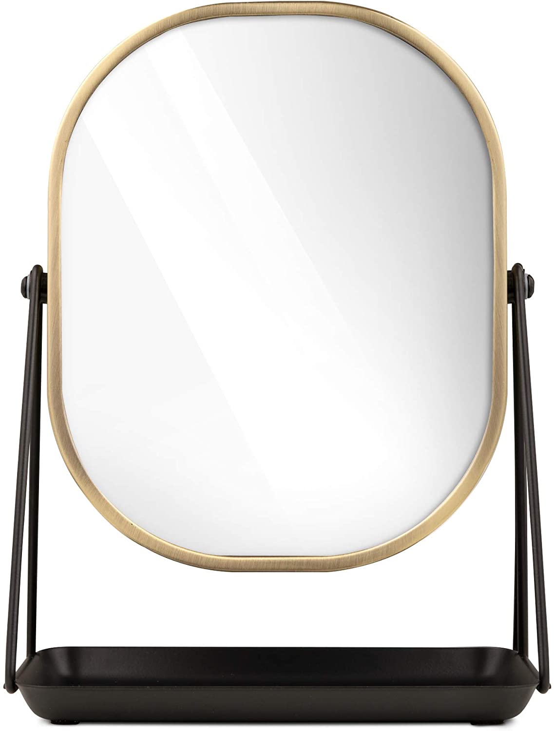 Navaris Καθρέπτης Μακιγιάζ με Βάση Αποθήκευσης Κοσμημάτων - Gold - 53332.21