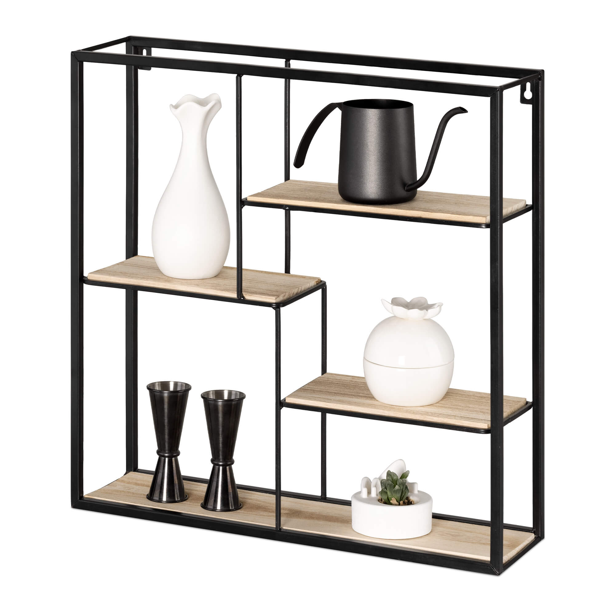 Navaris Ράφι Τοίχου - Square - 46 x 46 x 11 cm - Black - 54569.2