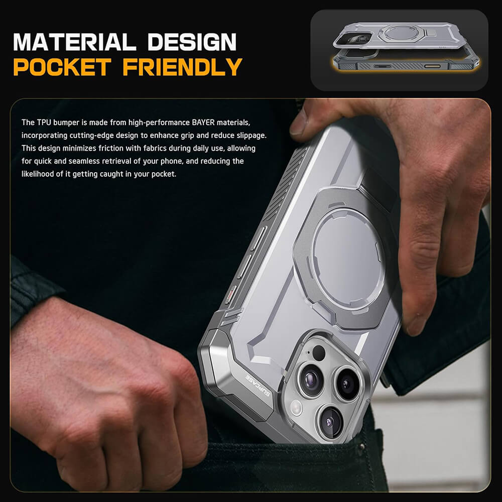 Supcase iPhone 16 Pro Unicorn Beetle Defender Σκληρή Θήκη με MagSafe και Stand - White