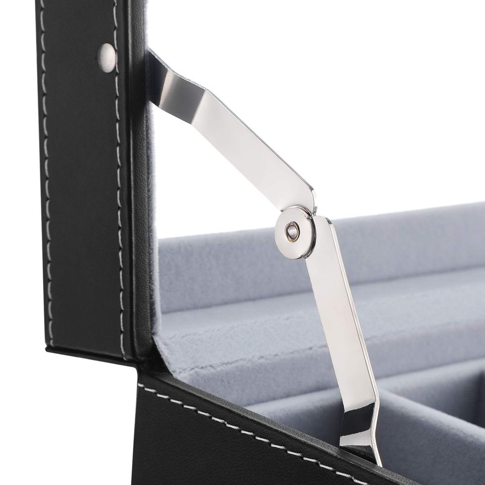 Songmics Κουτί Αποθήκευσης Κοσμημάτων και 8 Ρολογιών με Καθρέφτη - Black - JWB41B