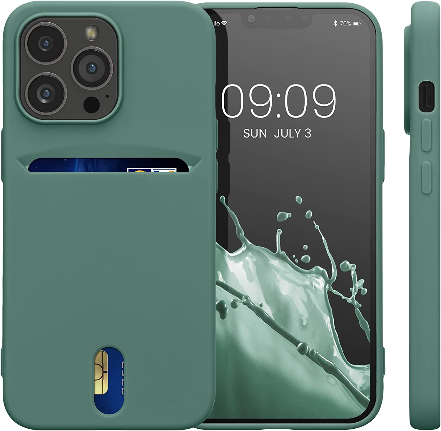 KW iPhone 13 Pro Θήκη Σιλικόνης TPU - Forest Green - 57749.166