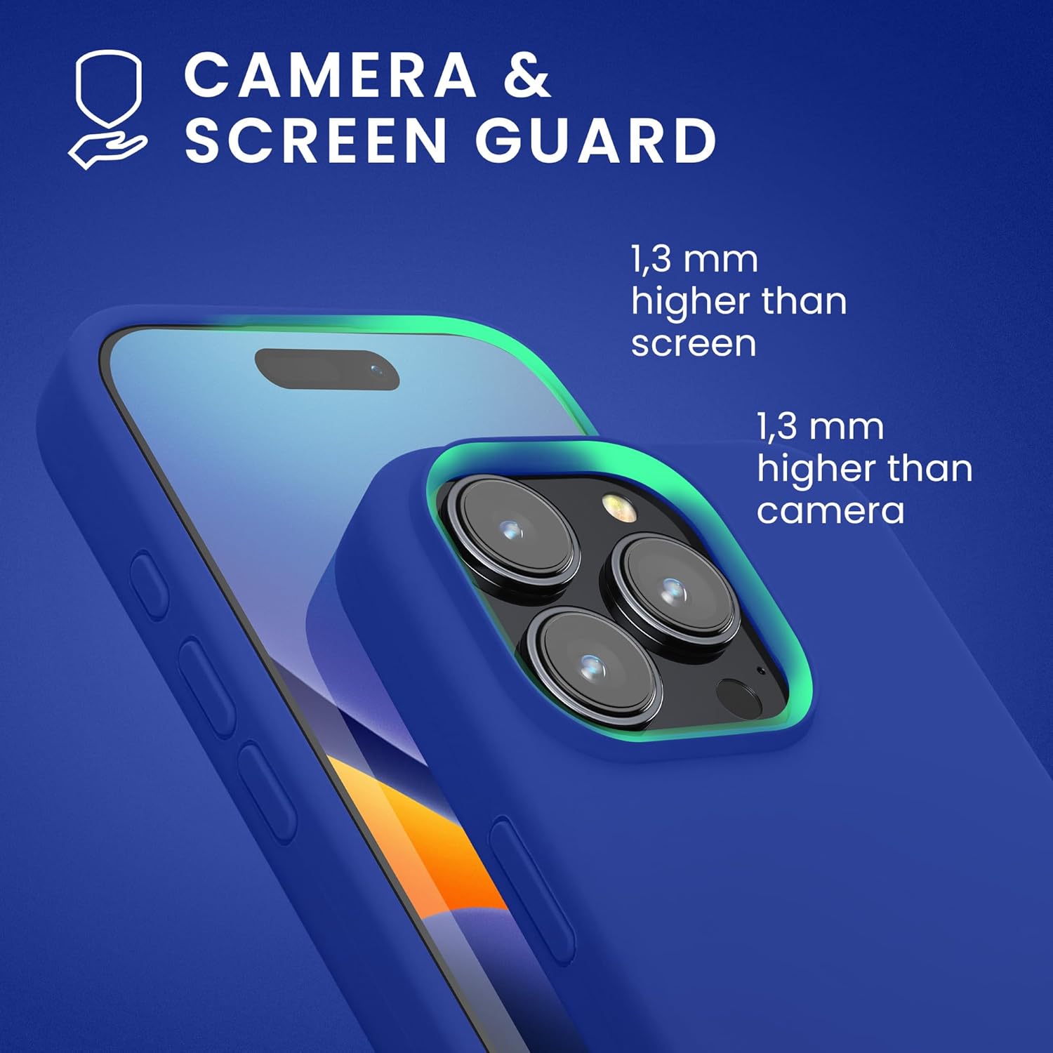 KW iPhone 16 Pro Max Θήκη Σιλικόνης Rubberized TPU - Baltic Blue