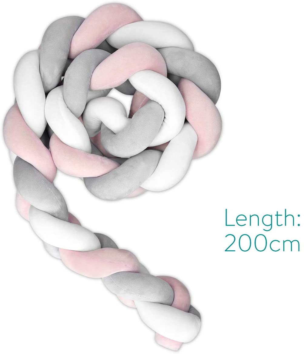 Navaris Προστατευτική Πάντα Πλεξούδα - Grey / Light Pink / White - 46327.22.33