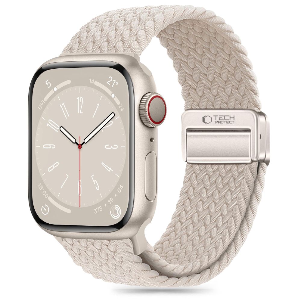 Tech-Protect Λουράκι Apple Watch 8/9/10/11 - SE (1/2/3) - 40/41/42mm NylonMag - Natural Titanium