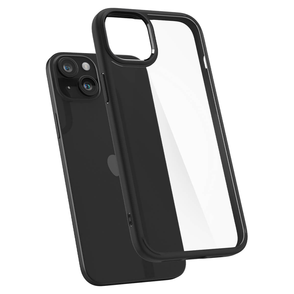Spigen iPhone 15 Plus Crystal Hybrid Σκληρή Θήκη με Πλαίσιο Σιλικόνης - Matte Black