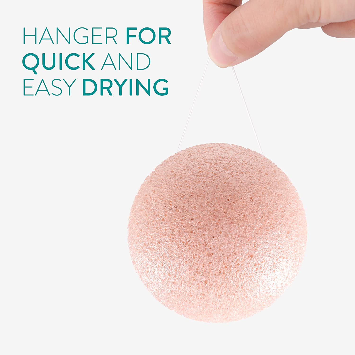 Navaris Set of Konjac Sponges Σετ με 3 Σφουγγάρια Καθαρισμού Προσώπου και Σώματος - Old Rose - 49124.10