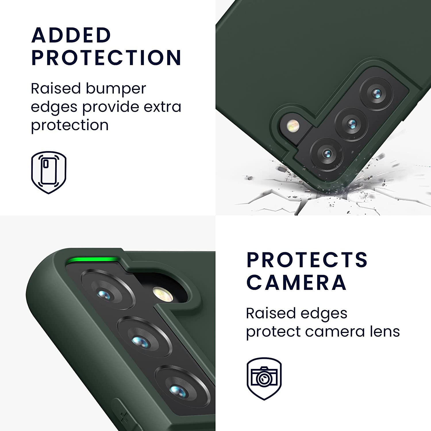 KW Samsung Galaxy S22 Θήκη Σιλικόνης TPU - Moss Green - 56758.169