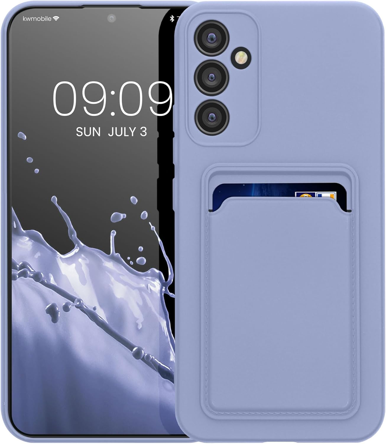 KW Samsung Galaxy A34 5G Θήκη Σιλικόνης TPU με Υποδοχή για Κάρτα - Lavender