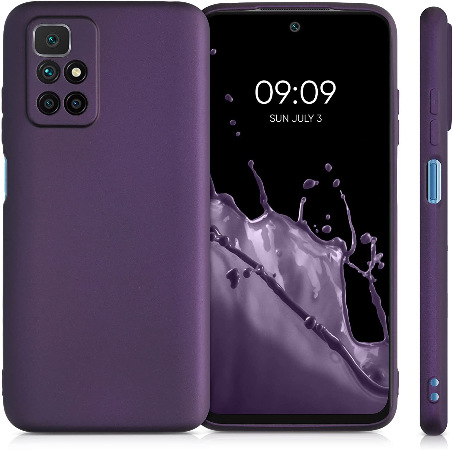 KW Xiaomi Redmi 10 Θήκη Σιλικόνης TPU - Metallic Blackberry - 56149.115